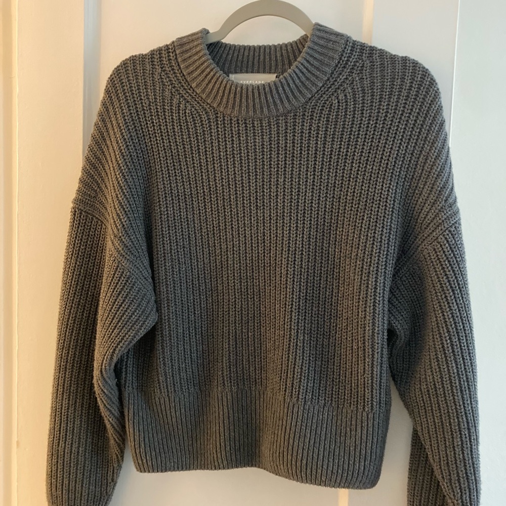 Everlane ‘The Texture Cotton Crew’, Organic Cotton, Heathered Charcoal